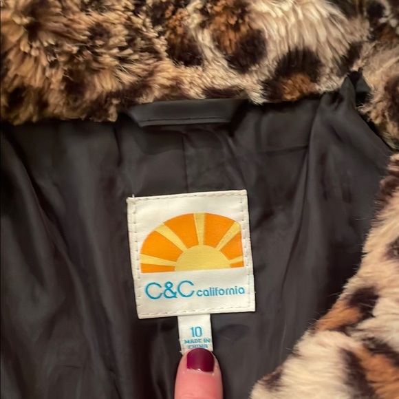 Leopard Print Faux Fur Jacket - Picture 2 of 3